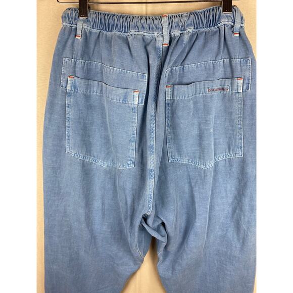 Dr Collectors Teddy Forever Pants Sz Large Blue Linen/Cotton Harem Slouchy - Picture 9 of 10